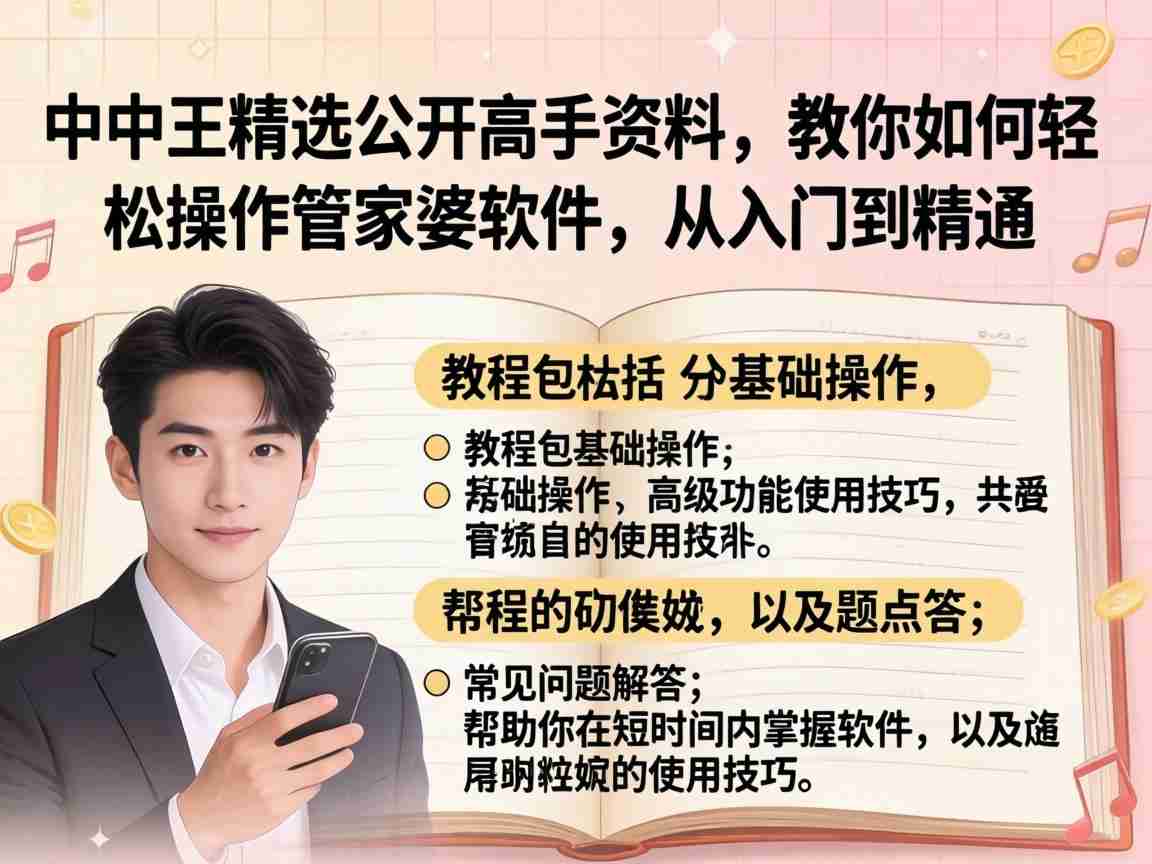 王中王精选公开高手资料 管家婆软件零基础新手实操教程与使用技巧