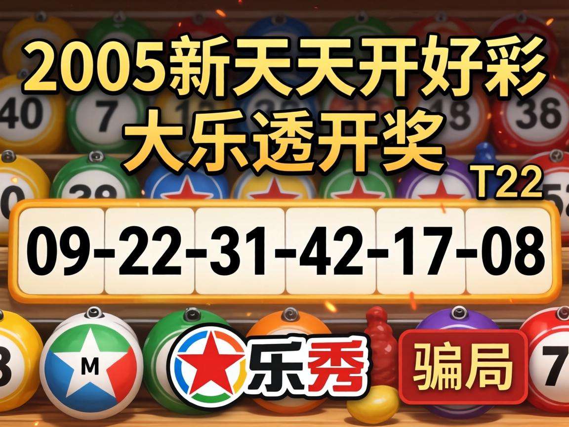 风险警示：别信“2005新澳门天天开好彩大乐透开奖”骗局 09-22-31-42-17-08:T22是诈骗