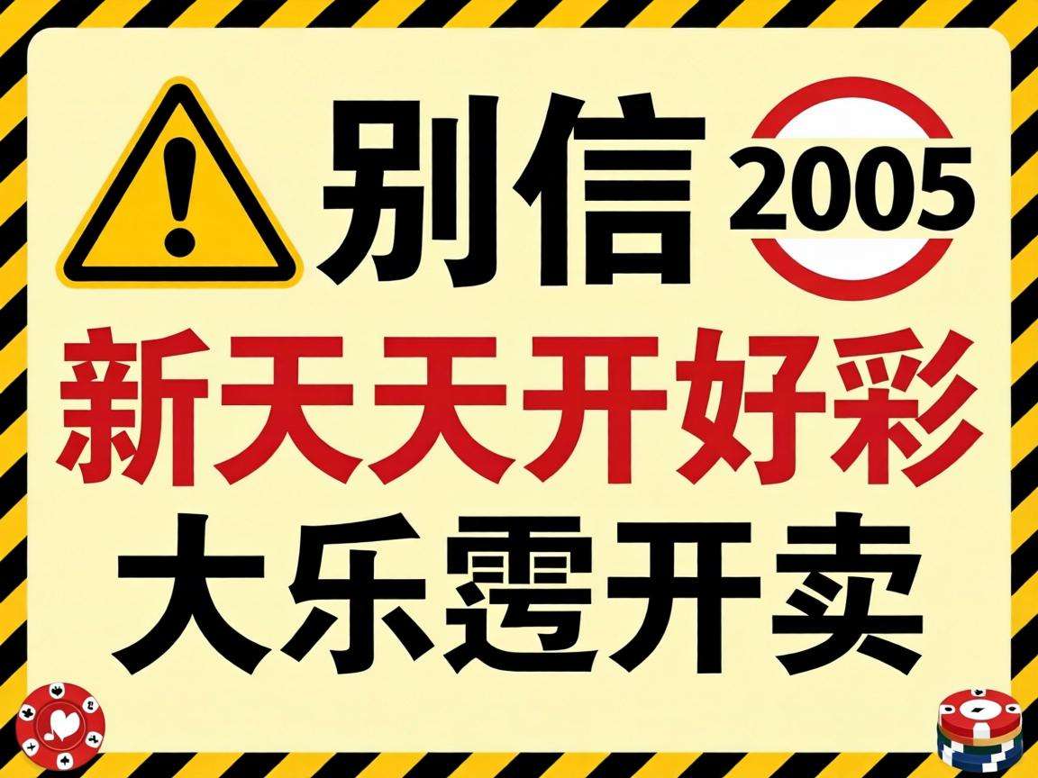 风险警示:别信“2005新澳门天天开好彩大乐透开奖”骗局,远离生肖数字赌博陷阱