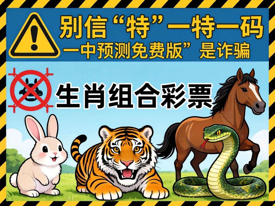 风险警示：别信“澳门一特一码一中预测免费版”是诈骗，警惕生肖兔虎蛇马组合彩票骗局